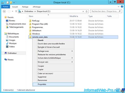 Windows server 2012 publier un dossier dans lactive directory